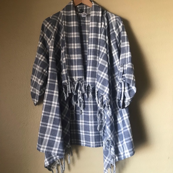 plaid flannel cardigan